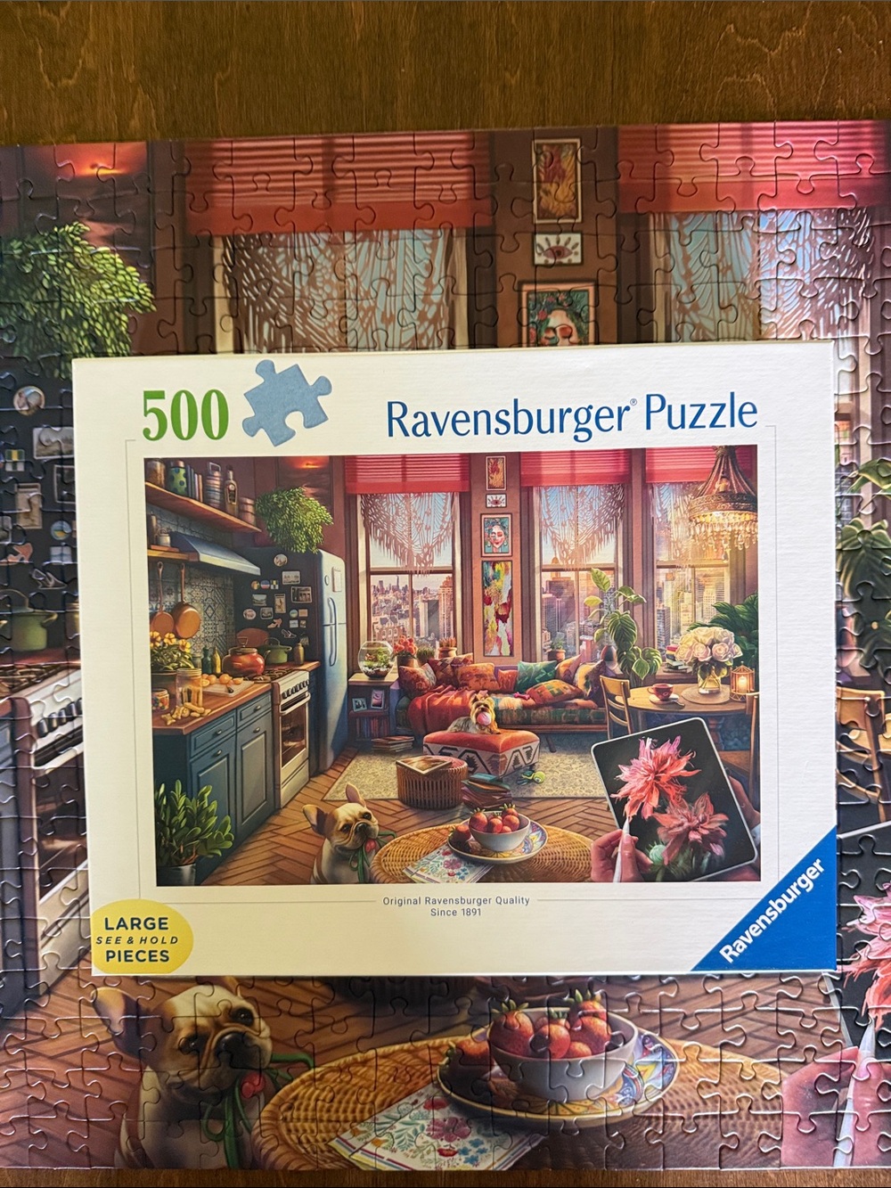 Ravensburger Cozy Boho Studio
500 large piece puzzle